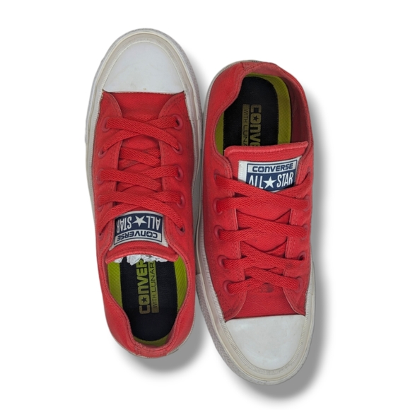 Converse | Orange Canvas Lunarlon All Star Lace Up Sneakers Women's Size 5.5 - Picture 6 of 7